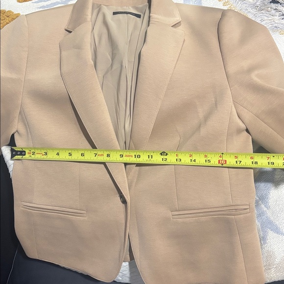 ANN TAYLOR The One-Button Blazer in Double Knit Camel Tan Size 8 - Picture 7 of 11
